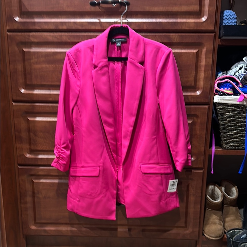 INC International Concepts Pink Blazer Oversized Suit Jacket
